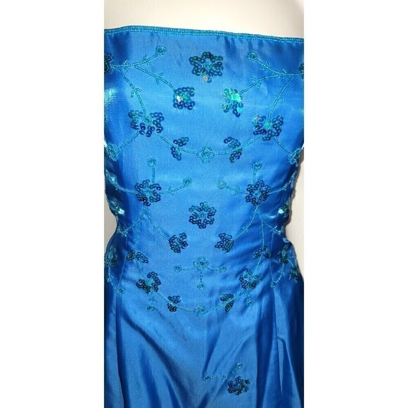 NWT - Morgan & Co. "Formal-Prom-Ball Dress" Classic Ocean Blue - Size 13/14 - Picture 5 of 12